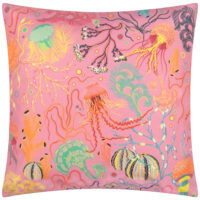 furn. Reef Printed Outdoor Filled Cushion - Pink - Size 45 cm x 45 cm