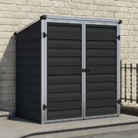 5' x 3' Palram Canopia Dark Grey Voyager Shed (1.39m x 0.9m)