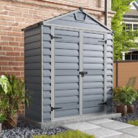 6' x 3' Palram Canopia Grey Skylight Apex Plastic Shed (1.85m x 0.9m)