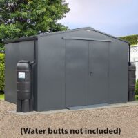 10' x 7' Asgard Garrison Police Preferred Metal Garden Workshop Shed - Installation Included (3.11m x 2.39m)