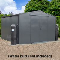 10' x 11' Asgard Garrison Plus Police Preferred Metal Garden Workshop Shed - Installation Included (3.11m x 3.48m)