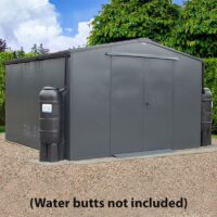 10' x 11' Asgard Garrison Plus Police Preferred Metal Garden Workshop Shed - Installation Included (3.11m x 3.48m)