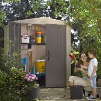 6' x 6' Keter Factor Plastic Garden Shed (1.78m x 1.96m)