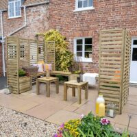 11'8 x 6'9 Forest Modular Wooden Garden Seating Set Number 5 (3.56m x 2.06m)