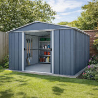 10' x 13' Yardmaster Castleton Anthracite Metal Shed (3m x 3.9m)