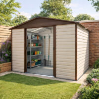 10' x 6' Yardmaster Shiplap Metal Shed Brown Finish (3.03m x 1.97m)