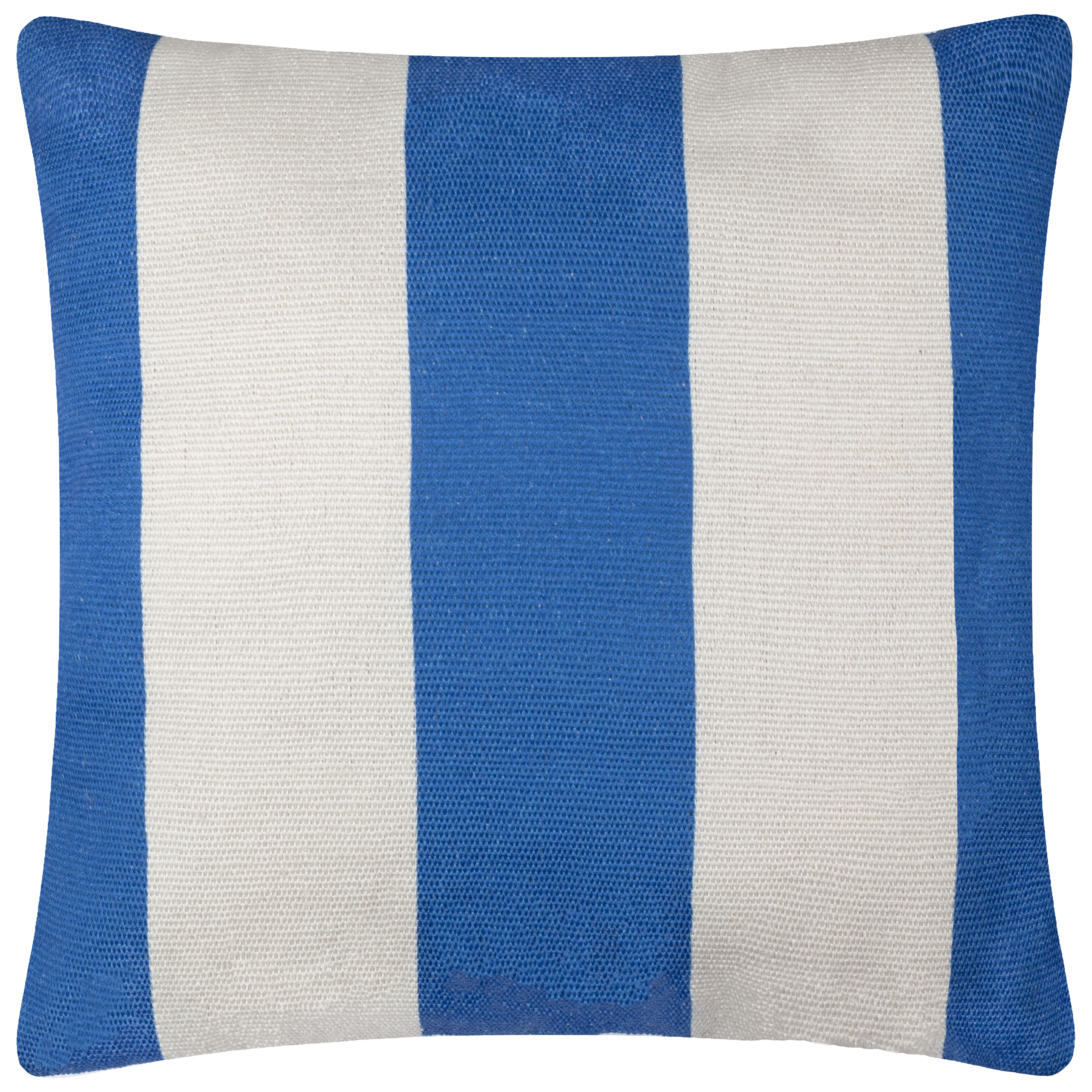 furn. Deck Stripe Woven Outdoor Cushion Cover - White/Blue - One Size