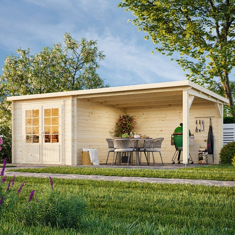 Palmako Ella 6m x 3m Log Cabin Summerhouse (28mm)