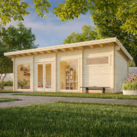 Palmako Heidi 8.4m x 3m Log Cabin Garden Building (70mm)