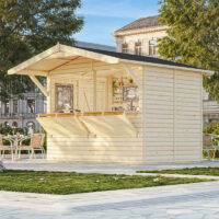 9' x 6' Palmako Stella (16mm) Premium Large Wooden Garden Bar (2.7m x 1.9m)