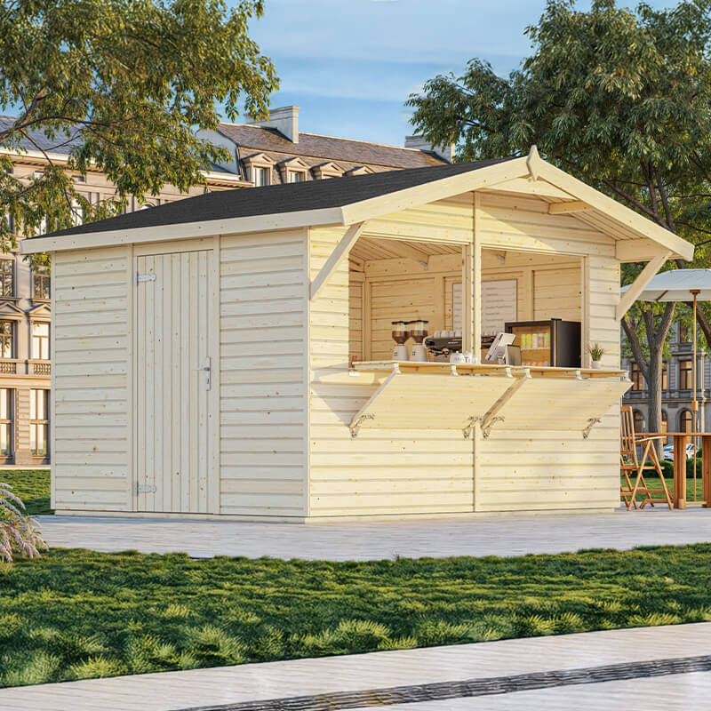 10'5 x 8'5 Palmako Stella (16mm) Premium Extra Large Wooden Garden Bar (3.2m x 2.6m)