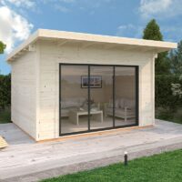 Palmako Grace 4m x 3m Double Glazed Pent Log Cabin Sliding Doors Plus (56mm)