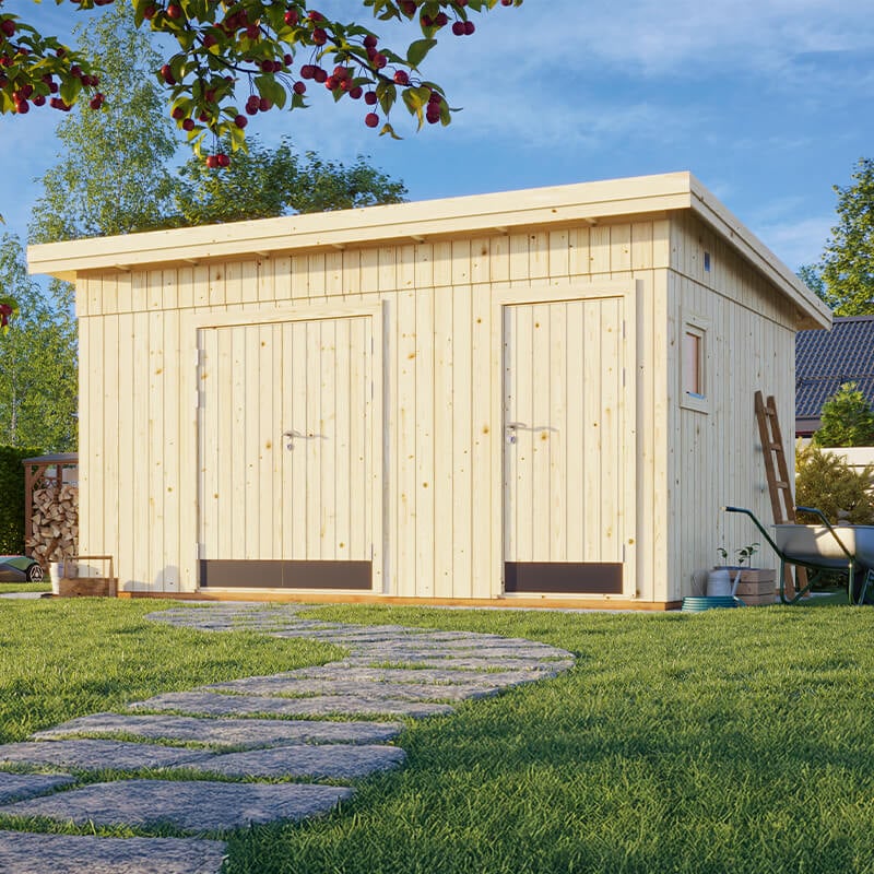 15' x 11' Palmako Kalle (88mm) Premium Multi-room Shed (4.5m x 3.3m)