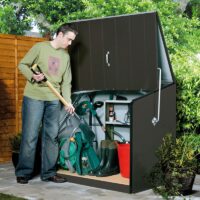 4'6 x 2'11 Trimetals Stowaway Metal Garden Storage Shed  - Anthracite (1.38m x 0.89m)