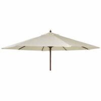 Alexander Rose 3m Hardwood Round Garden Parasol - Ecru