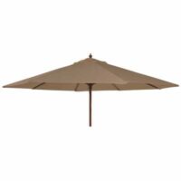 Alexander Rose 3m Hardwood Round Garden Parasol - Taupe