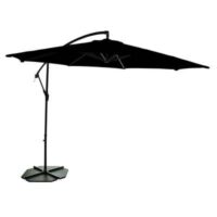 Bracken Outdoors 3m Round Black Cantilever Garden Parasol