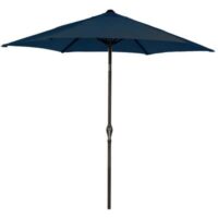 Bracken Outdoors 2.7m Crank and Tilt Graphite 34mm Pole Round Garden Parasol - Navy