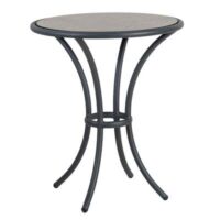 Alexander Rose Cordial Grey Bistro Table with Pebble Laminate Top