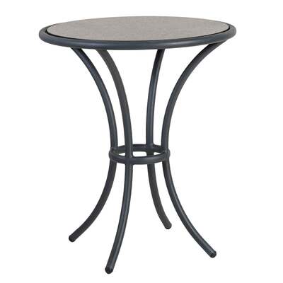 Alexander Rose Cordial Grey Bistro Table with Pebble Laminate Top