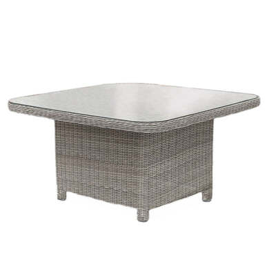 Kettler Palma Grande White Wash Glass Top Table