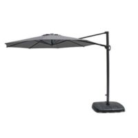 Kettler Slate Grey 3m Round Free Arm Cantilever Parasol with Base