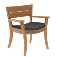 Alexander Rose Sorrento Dining Armchair Cushions, Grafito