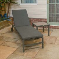 LG Outdoor Monza Aluminium Sunlounger and Table Set
