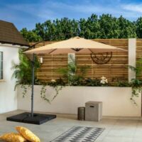 Bracken Outdoors Siena Sand 3m Round Banana Cantilever Parasol