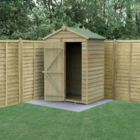 5' x 3' Forest 4Life 25yr Guarantee Overlap Pressure Treated Windowless Apex Wooden Storage Shed (1.64m x 1m)