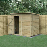 7' x 5' Forest 4Life 25yr Guarantee Overlap Pressure Treated Windowless Pent Wooden Shed (2.26m x 1.7m)