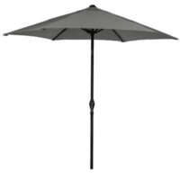 Bracken Outdoors Grey 2.5m Crank and Tilt Round Garden Parasol - Graphite Pole **Damaged Box**