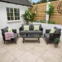 Bracken Outdoors Maldives Rope Aluminium Lounge Garden Sofa Set