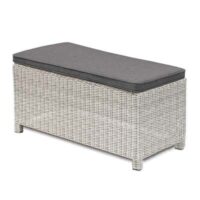 Kettler Palma Signature White Wash Bench with Weatherproof Cushions