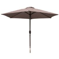 Bracken Outdoors 3m 38mm Aluminium Pole Round Taupe Garden Parasol