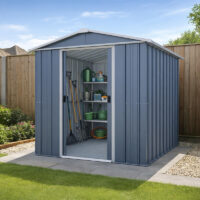 6' x 7' Yardmaster Castleton Anthracite Metal Shed (2.02m x 2.17m)