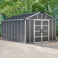 11' x 17.2' Palram Canopia Yukon Premium Dark Grey Plastic Shed (3.32m x 5.19m)