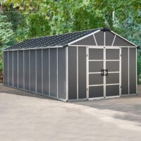 11' x 21.3' Palram Canopia Yukon Premium Dark Grey Plastic Shed (3.32m x 6.43m)