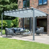 12' x 10' Garden Must Haves Pandora Leaf Adjustable Garden Gazebo (3.6m x 3m)