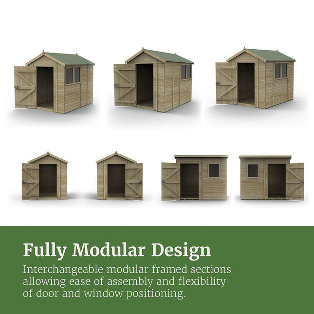 Forest Garden Timberdale 10 x 6 Reverse Apex Shed (Home Delivery)