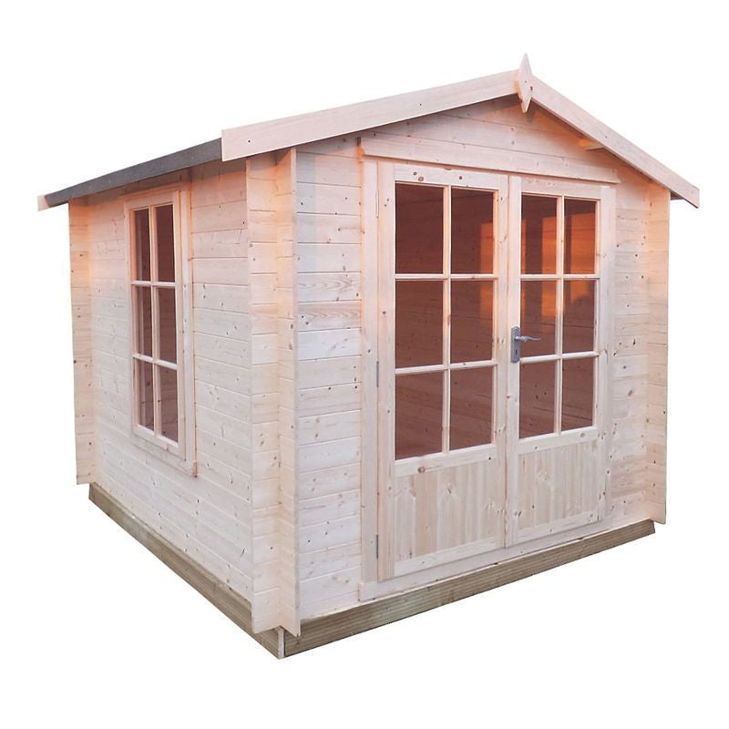 Barnsdale 6' x 6' 10" Apex Log Cabin - Premium 19mm Cladding Log Clad
