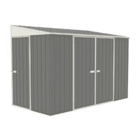 Absco 4' 11" x 9' 10" Pent Bike Store Steel Grey - Premium
