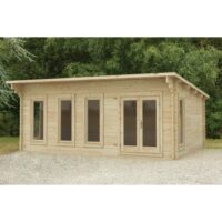 Forest Garden 6 x 4m Wolverley Log Cabin No Underlay Installed