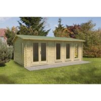 Forest Garden 6 x 4m Blakedown Log Cabin and Underlay