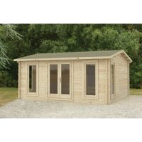 Forest Garden 5 x 4m Rushock Apex Log Cabin No Underlay Home Delivered
