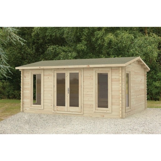 Forest Garden 5 x 4m Rushock Apex Log Cabin and Underlay Installed