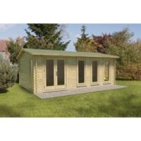 Forest Garden 6 x 4m Blakedown Log Cabin Underlay and Felt 34 Installed