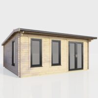 18 x 14 Power Apex Log Cabin Right Doors