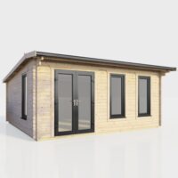 18 x 14 Power Apex Log Cabin Left Doors