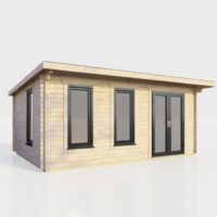 18 x 10 Power Pent Log Cabin Right Doors